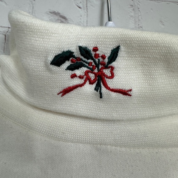 Vintage Nutcracker Womens Christmas Long Sleeve Turtle Neck Holly Festive sz 18W - Picture 1 of 5